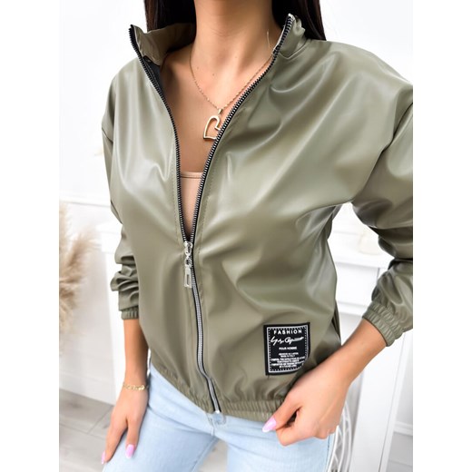 Khaki Bomberka z Eko Skóry Modnakiecka.pl 42 ModnaKiecka.pl