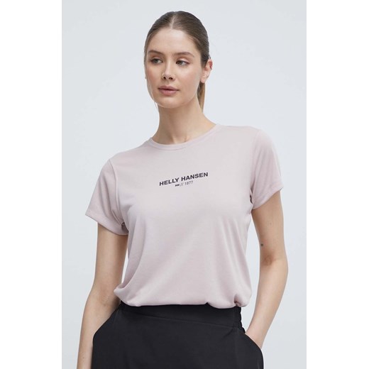 Helly Hansen t-shirt damski kolor różowy ze sklepu ANSWEAR.com w kategorii Bluzki damskie - zdjęcie 170427011