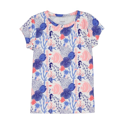 lamino Koszulka w kolorze fioletowym ze wzorem ze sklepu Limango Polska w kategorii Bluzki dziewczęce - zdjęcie 170429700