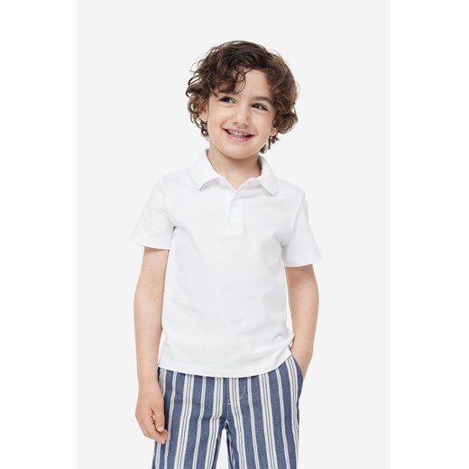 H & M - Top polo - Biały ze sklepu H&M w kategorii T-shirty chłopięce - zdjęcie 170430184