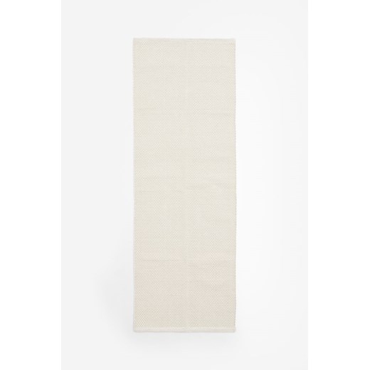 H & M - Bawełniany chodnik o strukturalnej powierzchni - Biały ze sklepu H&M w kategorii Dywany - zdjęcie 170430404