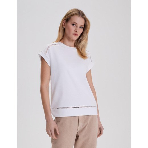 Koszulka FIDELA Biały XS ze sklepu Diverse w kategorii Bluzki damskie - zdjęcie 170430701