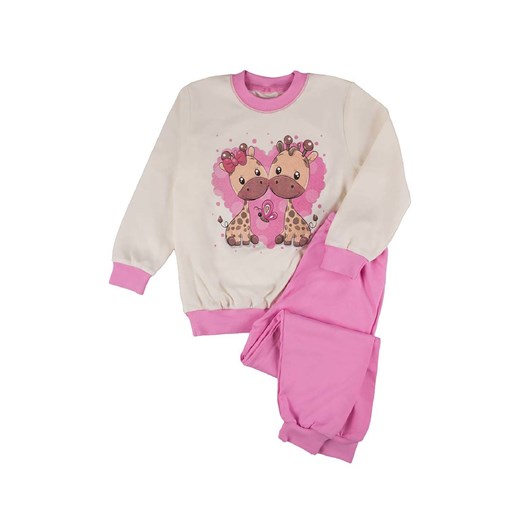 Ciepła dziewczęca piżama różowa Tup Tup- żyrafy ze sklepu 5.10.15 w kategorii Piżamy dziecięce - zdjęcie 170431100