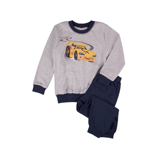Ciepła chłopięca piżama szaro-granatowa Tup Tup- auto wyścigowe ze sklepu 5.10.15 w kategorii Piżamy dziecięce - zdjęcie 170431164
