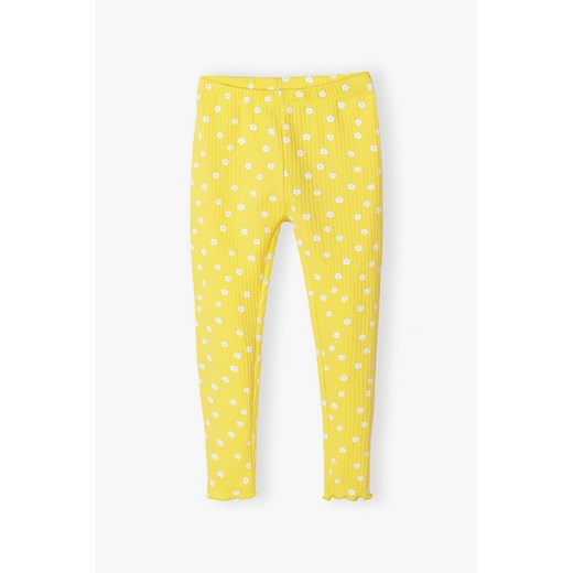 Żółte legginsy dla dziewczynki w drobne kwiaty 5.10.15. 116 5.10.15