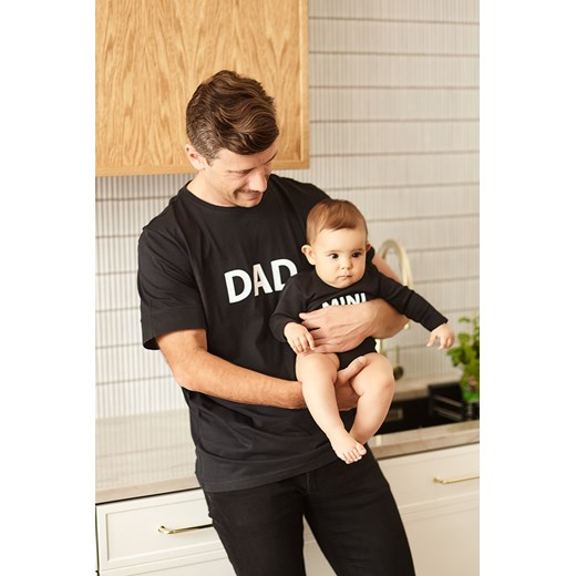 T-shirt męski czarny z napisem - DAD Family Concept By 5.10.15. S 5.10.15