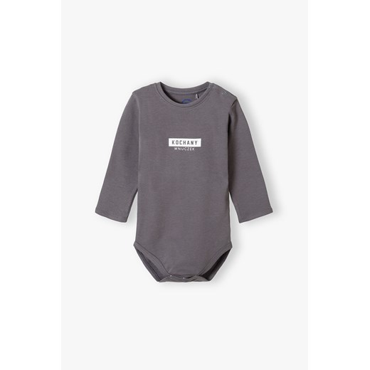 Bawełniane body niemowlęce z napisem - Kochany wnuczek ze sklepu 5.10.15 w kategorii Body niemowlęce - zdjęcie 170431264