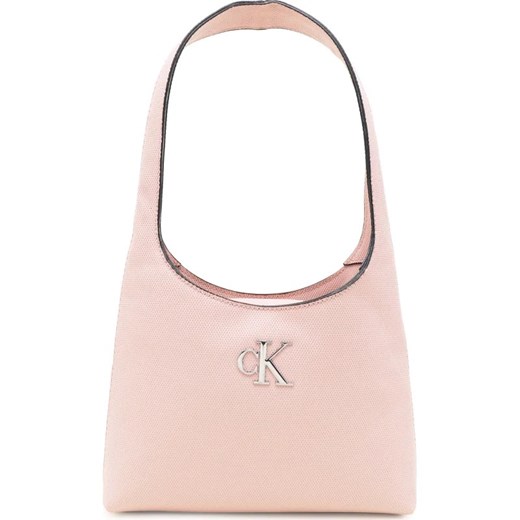 Shopper bag Calvin Klein na ramię lakierowana różowa elegancka 