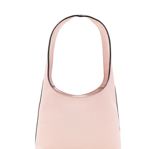 Shopper bag różowa Calvin Klein lakierowana elegancka na ramię 