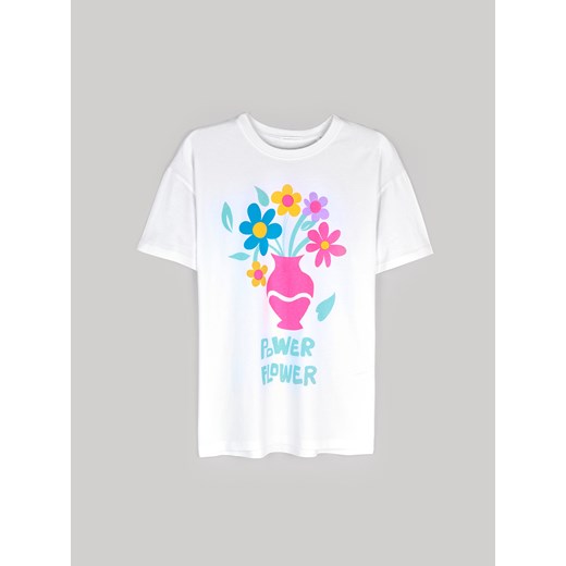 GATE T-shirt o luźnym kroju, wykonany z bawełny 34 ze sklepu gateshop w kategorii Bluzki damskie - zdjęcie 170435604