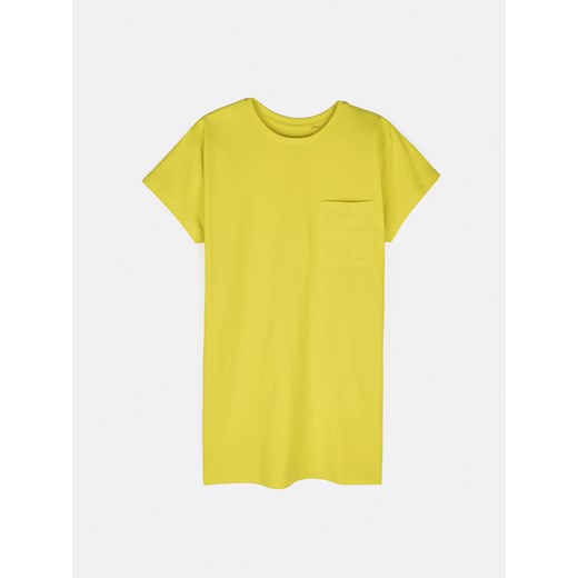 GATE T-shirt basic z bawełny, z kieszenią z przodu 34 ze sklepu gateshop w kategorii Bluzki damskie - zdjęcie 170436084