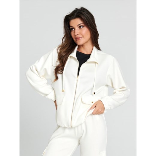 Sinsay - Bluza ze stójką - kremowy Sinsay XXS Sinsay