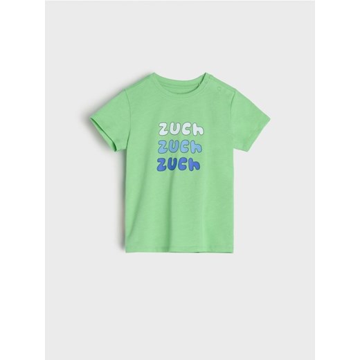 Sinsay - Koszulka z nadrukiem - zielony ze sklepu Sinsay w kategorii Koszulki niemowlęce - zdjęcie 170438960