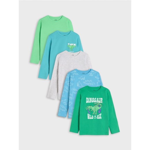 Sinsay - Koszulki 5 pack - zielony ze sklepu Sinsay w kategorii T-shirty chłopięce - zdjęcie 170439011