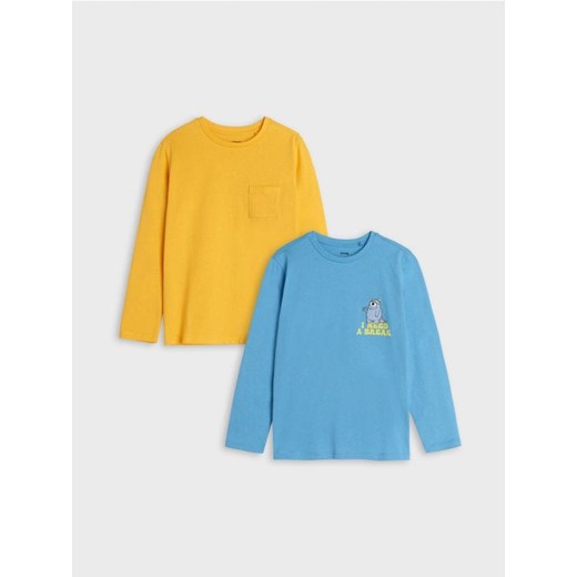 Sinsay - Koszulki 2 pack - mid blue ze sklepu Sinsay w kategorii T-shirty chłopięce - zdjęcie 170439012