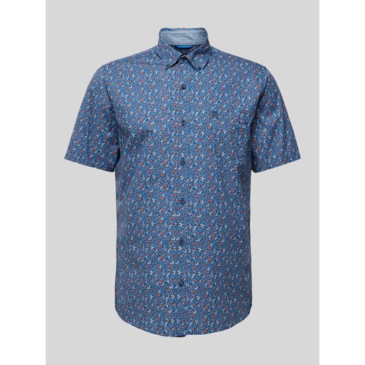 Koszula casualowa o kroju slim fit z nadrukiem na całej powierzchni ze sklepu Peek&Cloppenburg  w kategorii Koszule męskie - zdjęcie 170442173