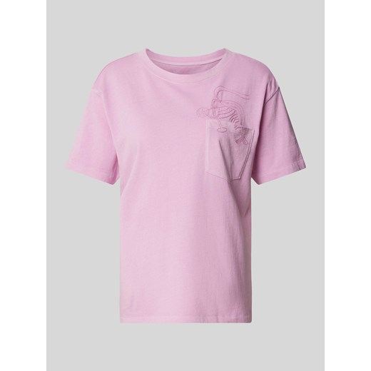 T-shirt z wyhaftowanym motywem ze sklepu Peek&Cloppenburg  w kategorii Bluzki damskie - zdjęcie 170442330
