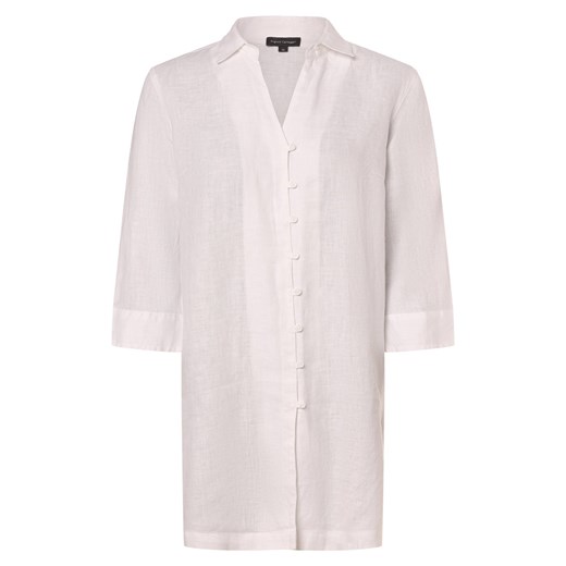 Franco Callegari Damska bluzka lniana Kobiety len biały jednolity ze sklepu vangraaf w kategorii Bluzki damskie - zdjęcie 170442852