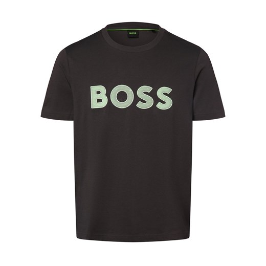 BOSS Green Koszulka męska - Tee 1 Mężczyźni Bawełna antracytowy nadruk ze sklepu vangraaf w kategorii T-shirty męskie - zdjęcie 170442882