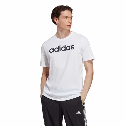 Koszulka męska Essentials Single Jersey Linear Embroidered Logo Adidas M SPORT-SHOP.pl