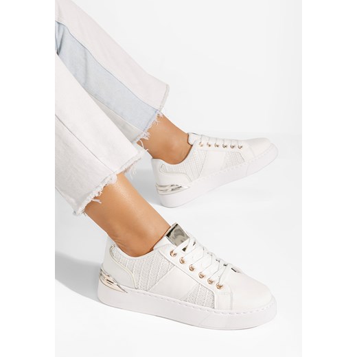 Białe sneakersy damskie Benita ze sklepu Zapatos w kategorii Buty sportowe damskie - zdjęcie 170447650