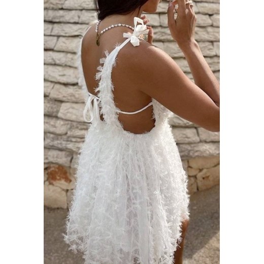 Sukienka AMBRILSA WHITE M okazja Ivet Shop