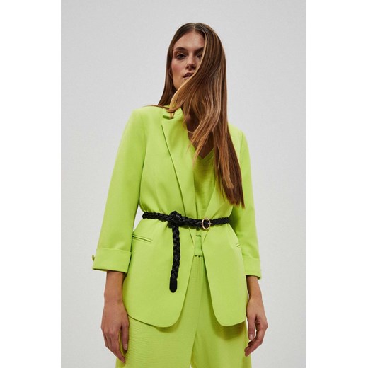 Pasek pleciony w warkocz czarny M Moodo.pl okazyjna cena