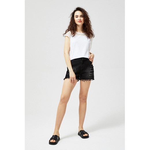 Szorty jeansowe typu high waist XS wyprzedaż Moodo.pl