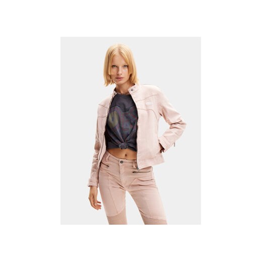 Desigual Kurtka jeansowa California 24SWED49 Różowy Regular Fit ze sklepu MODIVO w kategorii Kurtki damskie - zdjęcie 170467851