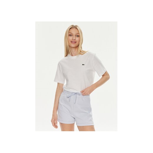 Lacoste T-Shirt TF7215 Biały Slim Fit ze sklepu MODIVO w kategorii Bluzki damskie - zdjęcie 170468104