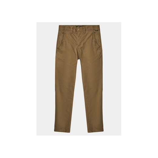 Vans Spodnie materiałowe Authentic VN0A5FLP Brązowy Regular Fit ze sklepu MODIVO w kategorii Spodnie chłopięce - zdjęcie 170468312