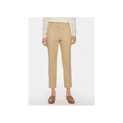 Weekend Max Mara Spodnie materiałowe Cecco 2415131032 Brązowy Slim Fit ze sklepu MODIVO w kategorii Spodnie damskie - zdjęcie 170468552