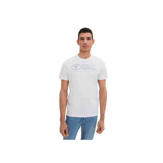 Tom Tailor T-Shirt 1035611 Biały Regular Fit ze sklepu MODIVO w kategorii T-shirty męskie - zdjęcie 170468651