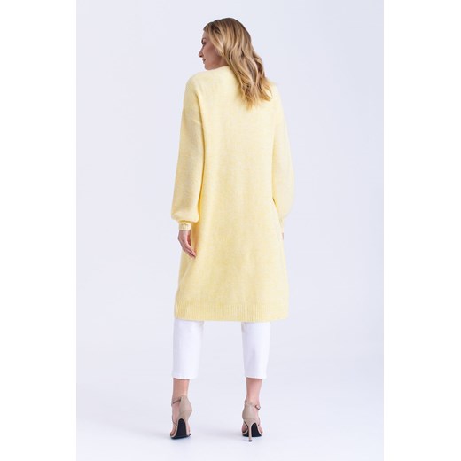 Długi kardigan damski żółty ze sklepu 5.10.15 w kategorii Swetry damskie - zdjęcie 170469654