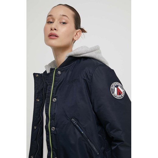 Superdry kurtka damska granatowa casual