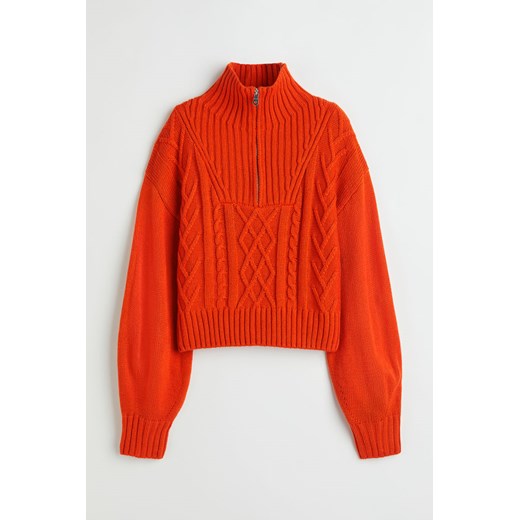 H & M - Sweter z kołnierzem - Pomarańczowy H & M XS H&M