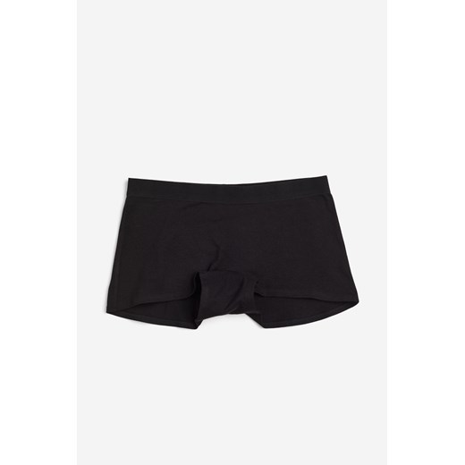H & M - Bawełniane figi shortie 3-pak - Czarny ze sklepu H&M w kategorii Majtki damskie - zdjęcie 170473874
