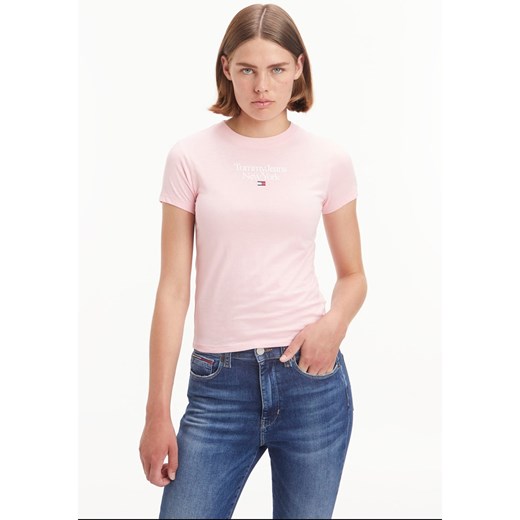 TOMMY JEANS Koszulka w kolorze jasnoróżowym ze sklepu Limango Polska w kategorii Bluzki damskie - zdjęcie 170475223