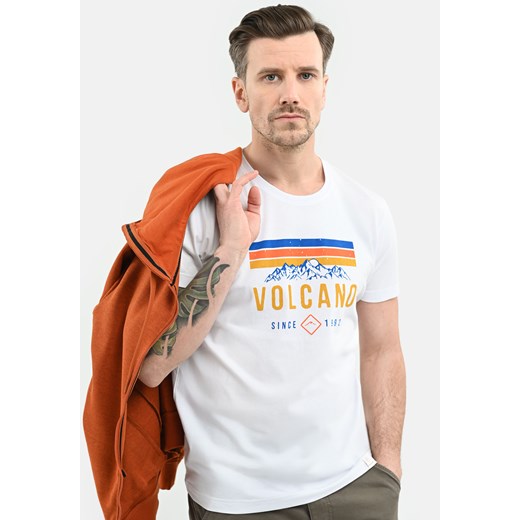 T-shirt męski wielokolorowy Volcano z krótkim rękawem 