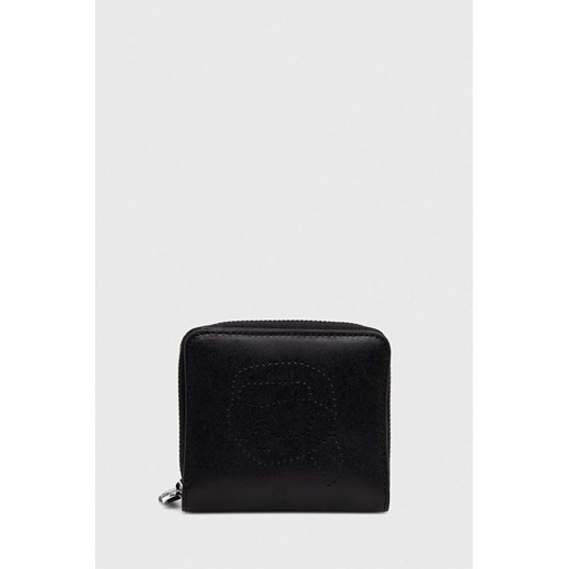 Karl Lagerfeld portfel skórzany damski kolor czarny ze sklepu ANSWEAR.com w kategorii Portfele damskie - zdjęcie 170479560