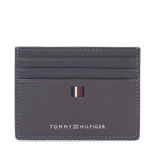 Etui na karty kredytowe Tommy Hilfiger Th Central Cc Holder AM0AM11858 Dark Grey PSM ze sklepu eobuwie.pl w kategorii Portfele męskie - zdjęcie 170480000