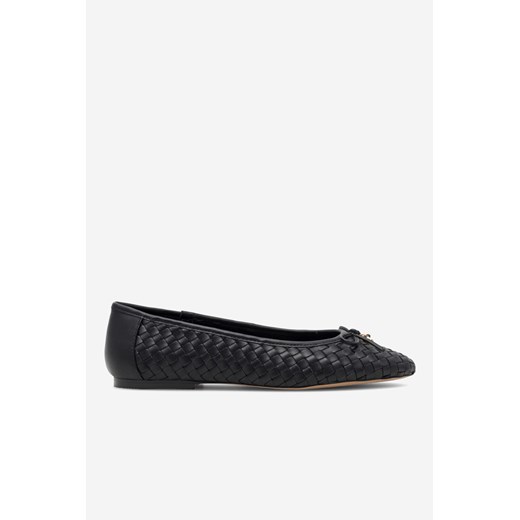 Balerinki czarne Nine West bez zapięcia casual 