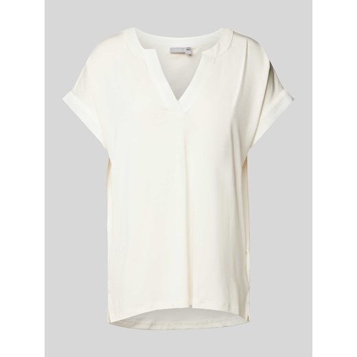 T-shirt z dekoltem w serek model ‘Liv’ ze sklepu Peek&Cloppenburg  w kategorii Bluzki damskie - zdjęcie 170492513