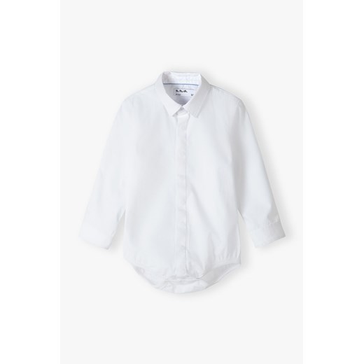 Białe bawełniane body koszulowe niemowlęce ze sklepu 5.10.15 w kategorii Body niemowlęce - zdjęcie 170492821