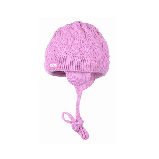 Czapka wiązana dla niemowląt różowa ze sklepu 5.10.15 w kategorii Czapki dziecięce - zdjęcie 170492860