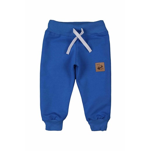Spodnie dresowe chłopięce niebieskie z dzianiny Tup Tup ze sklepu 5.10.15 w kategorii Spodnie chłopięce - zdjęcie 170492862