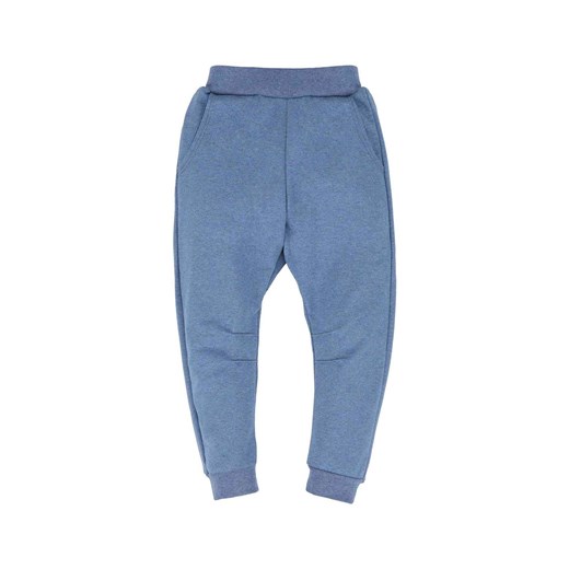Ocieplane spodnie dresowe dla chłopca niebieskie z kieszeniami naszytymi z tyłu Tup Tup 98 5.10.15 promocja