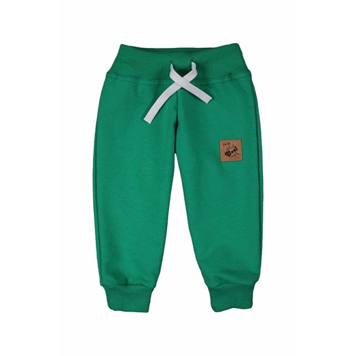 Spodnie dresowe niemowlęce zielone z dzianiny Tup Tup ze sklepu 5.10.15 w kategorii Spodnie i półśpiochy - zdjęcie 170493124