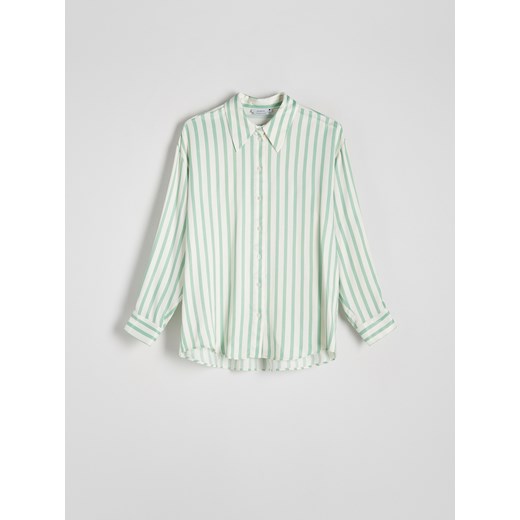 Reserved - Koszula z wiskozy - jasnozielony ze sklepu Reserved w kategorii Koszule damskie - zdjęcie 170493763