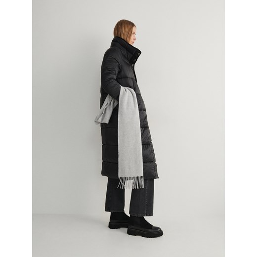 Reserved - Pikowany płaszcz ze stójką - czarny ze sklepu Reserved w kategorii Płaszcze damskie - zdjęcie 170498752